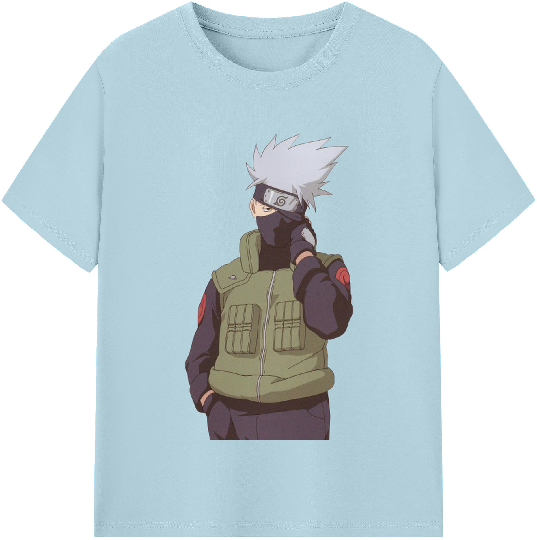 （画像用） NARUTO -ナルト- はたけ カカシ Hatake Kakashi 綿100％半袖Tシャツ（フロントプリント）